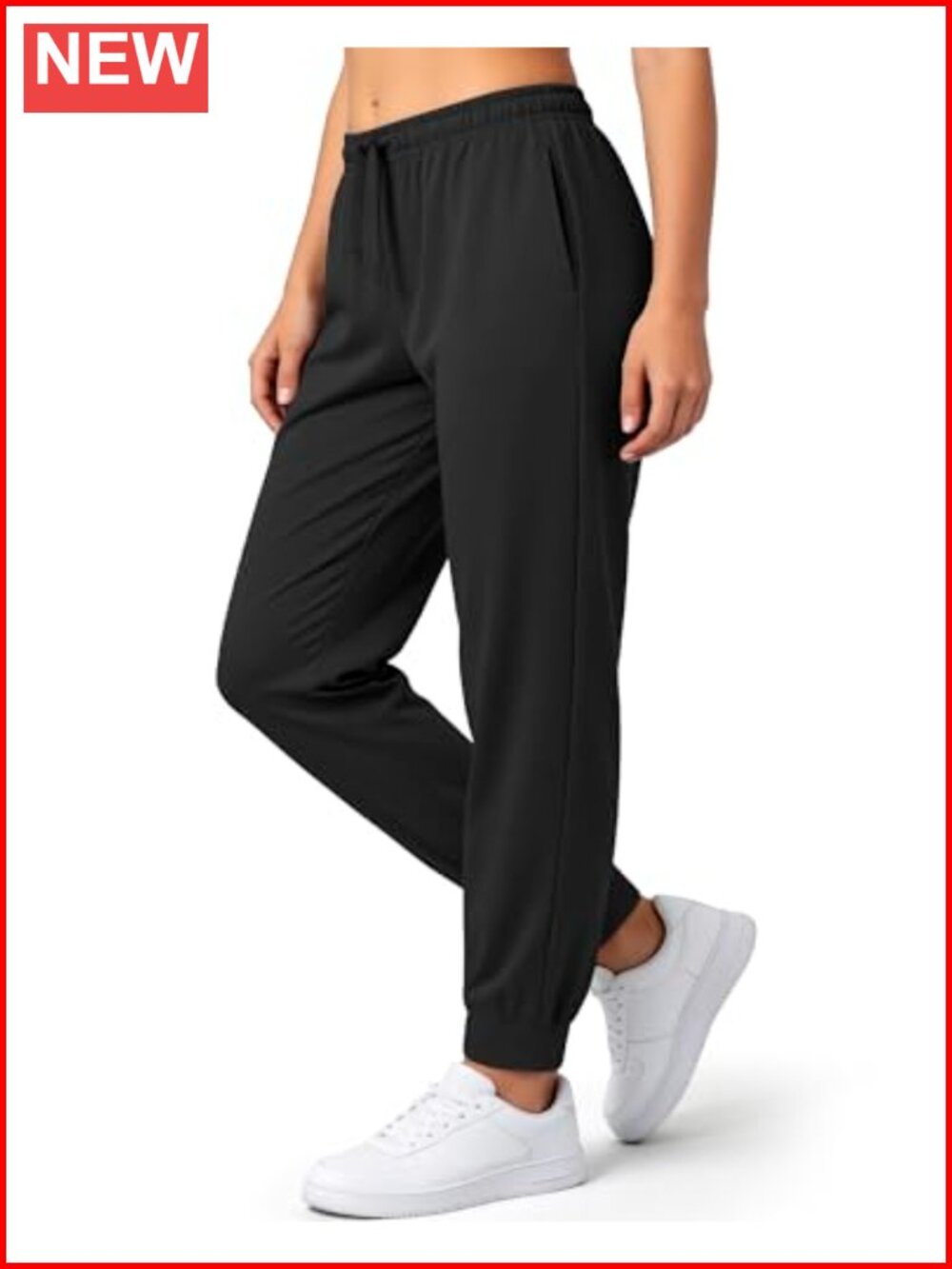 Womens High Waist Tapered Joggers Loose Fit Sweatpants 100% Polyester